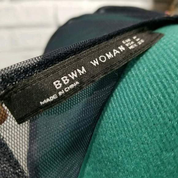 BBWM Sheer Top Embroidery Floral Boho Festival M - Picture 7 of 8